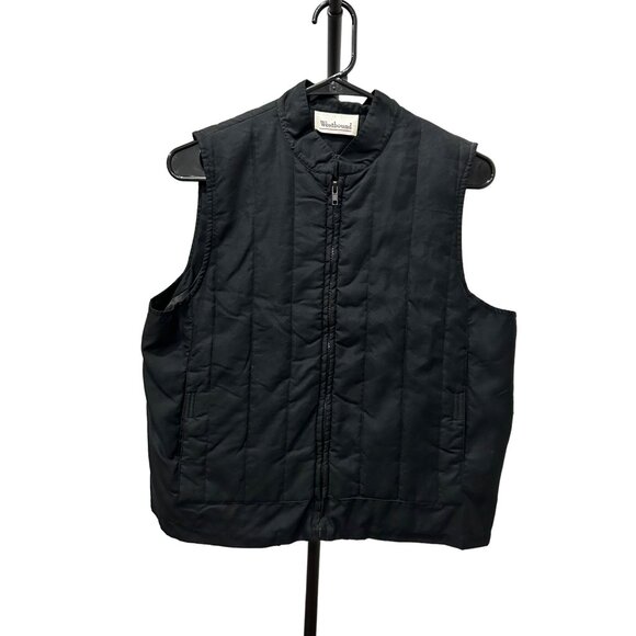 Westbound Black Quilted Sleeveless Vest SZ Medium Pockets - Picture 1 of 8